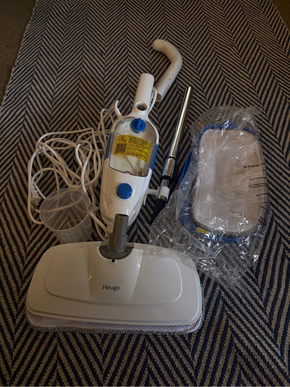 White Steam Mop and Floor Cleaner